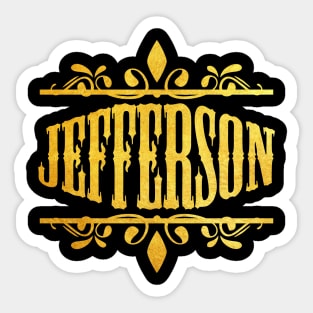 JEFFERSON NAME Sticker